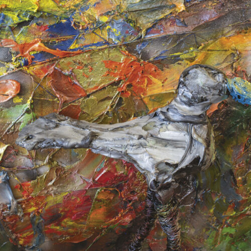 Hopeajalka, 65x50x20 cm, Silikoni-lasikuitu-puuvillakangas veistos, 2022